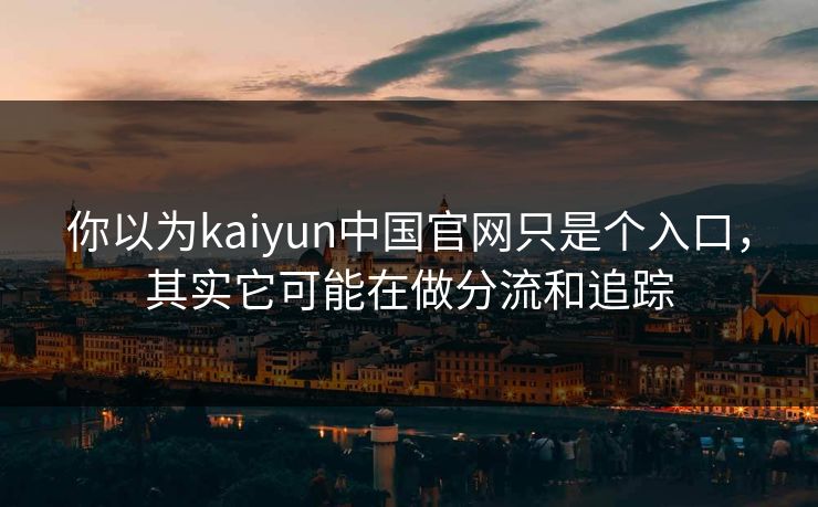 你以为kaiyun中国官网只是个入口,其实它可能在做分流和追踪 你以为kaiyun中国官网只是个入口,其实它可能在做分流和追踪