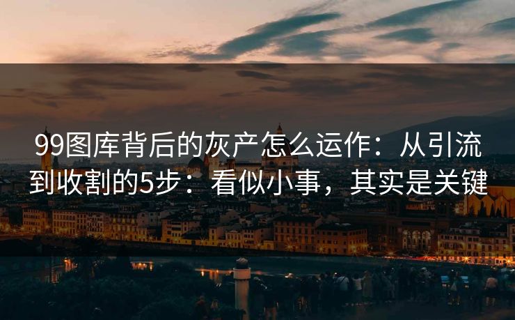 99图库背后的灰产怎么运作:从引流到收割的5步:看似小事,其实是关键 99图库背后的灰产怎么运作:从引流到收割的5步:看似小事,其实是关键